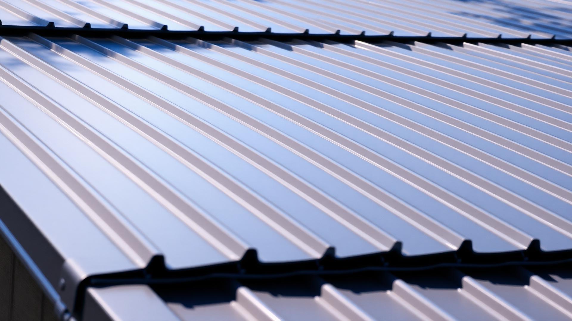 Premium standing seam metal roof close-up